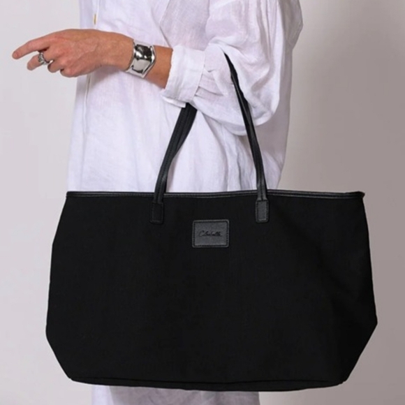 Cleobella Handbags - Cleobella Large Black Canvas Tote Shoulder Bag